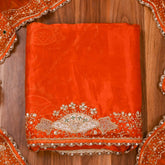 Glass Shimmer Orange Unstitched Suit